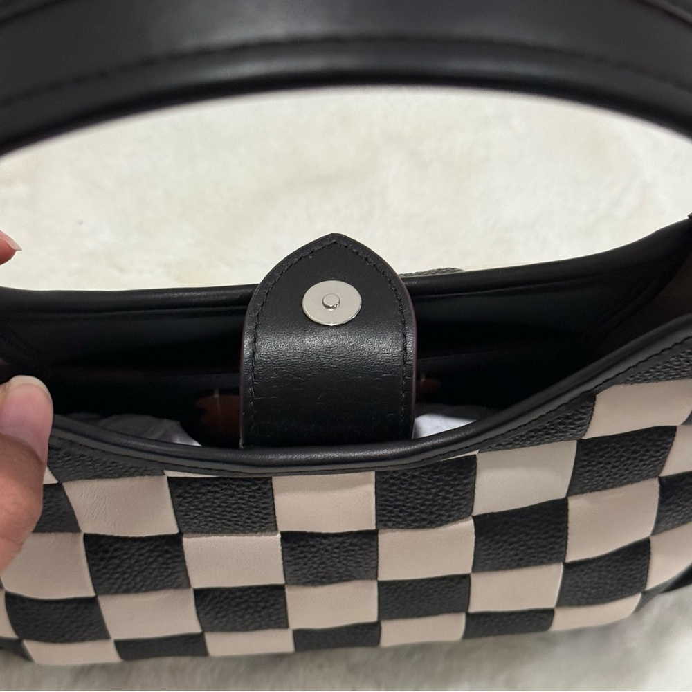 COACH Coachtopia Ergo Bag In Checkerboard Upcrafted Leather - Picture 7 of 9